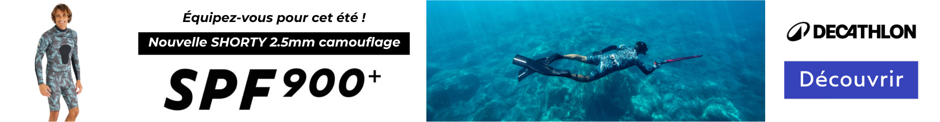 Sorty Chasse sous-marine Homme n�opr�ne 2,5mm - SPF 900+ Camouflage � d�couvrir chez Decathlon